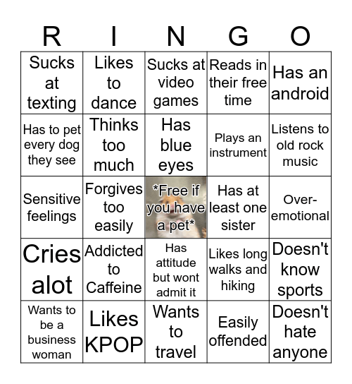 Remy's Bingo Card