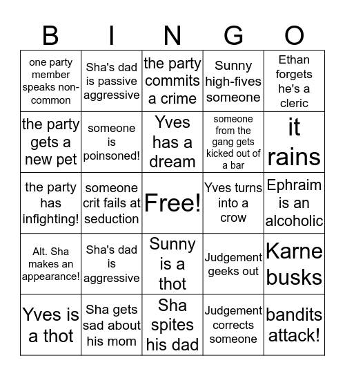 Firerim/Spire Bingo! Bingo Card