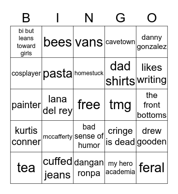 ellie bingo Card
