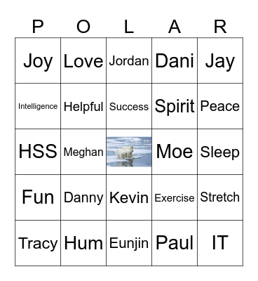 Polar Plunge Bingo Card