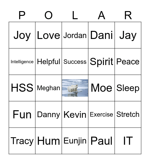 Polar Plunge Bingo Card