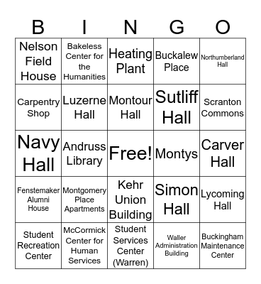 BINGO Card