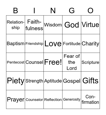 Life Teen: The Counselor Bingo Card