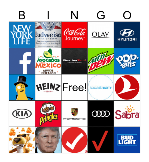 SUPERBOWL 2020 Bingo Card