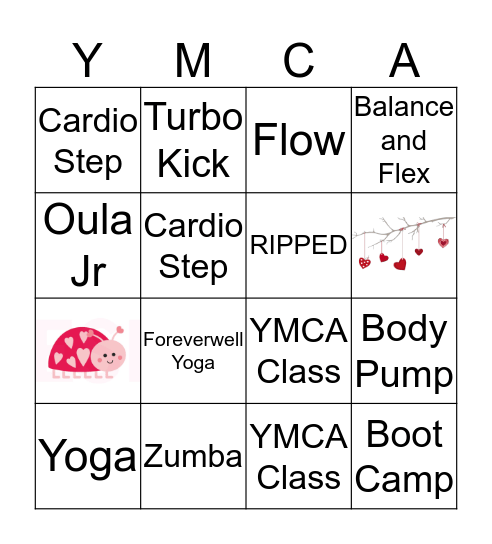Exercise your Heart Bingo Card