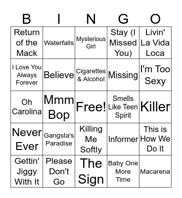 BINGO BEATS Bingo Card
