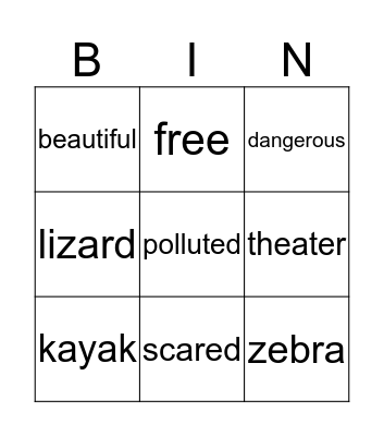 Bingo! Bingo Card