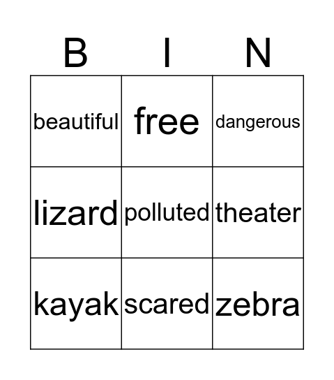 Bingo! Bingo Card
