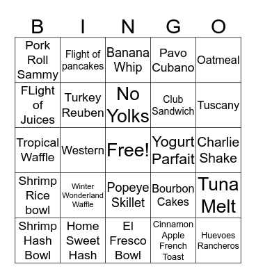 TP Bingo  Bingo Card