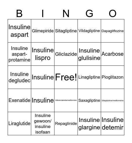 Preparaten Bingo Card