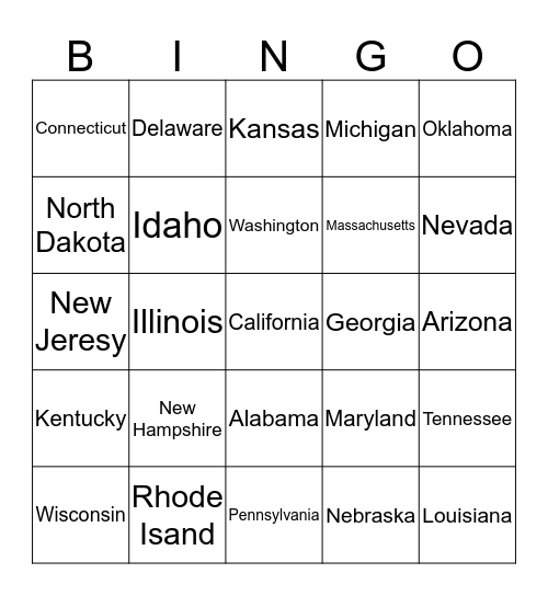 Road Trip Bingo Card