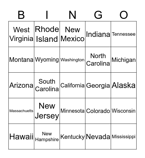 Road Trip Bingo Card