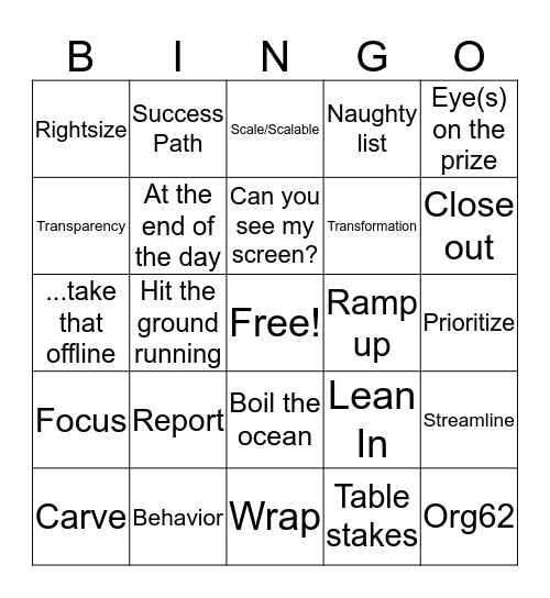 FYE Bingo Week 3 Bingo Card