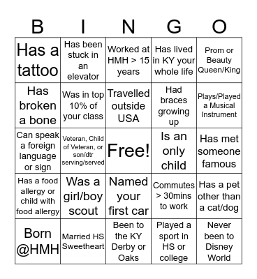 CM Ice Breaker Bingo Card