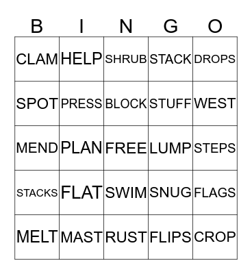 BLENDS Bingo Card