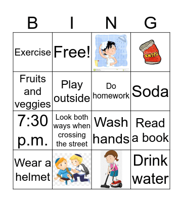 HEALTH BINGO Card