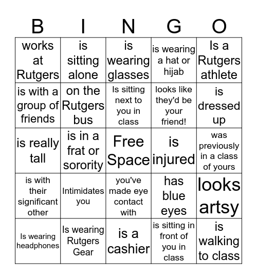 Evangelism Bingo: Share with someone who ____ Bingo Card