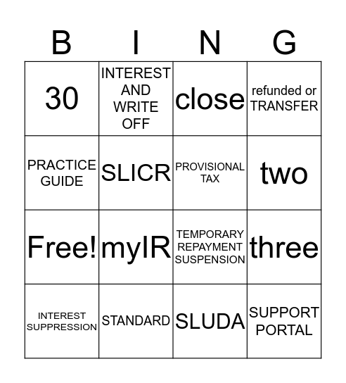 RELEASE 4     B I N G O Bingo Card