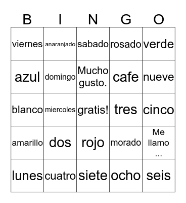 Multicultural Day Bingo Card