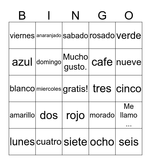 Multicultural Day Bingo Card
