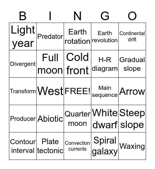 Bingo Card
