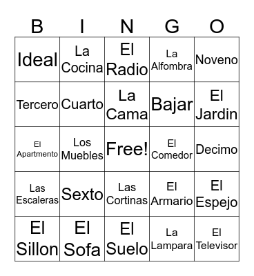 La Casa  Bingo Card