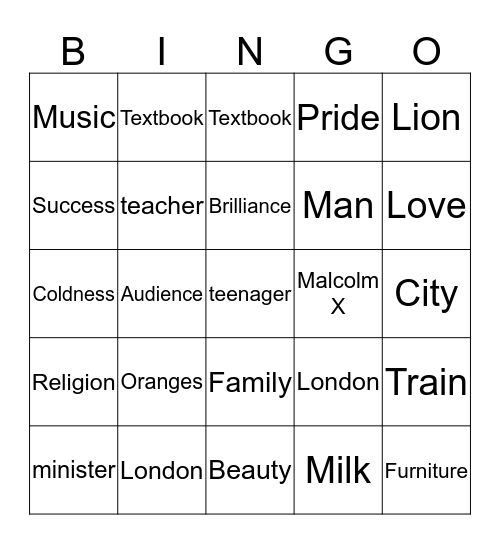 Bingo Card