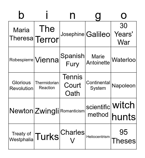 ap euro bingo  Bingo Card