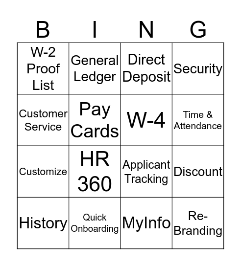 DM Payroll BINGO Card