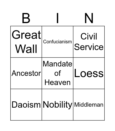 Thingimajigeramon Bingo Card