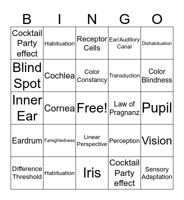 Unit 4 Bingo Card