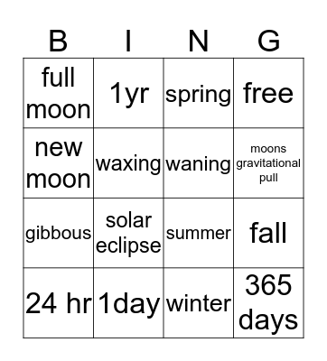 Bongo Bingo Card
