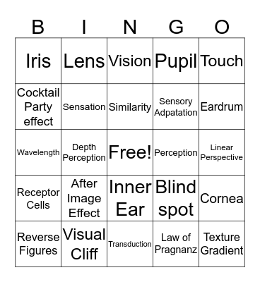 Unit 4 Bingo Card