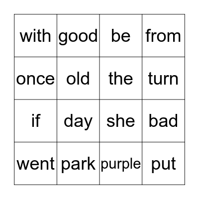 Bingo Card