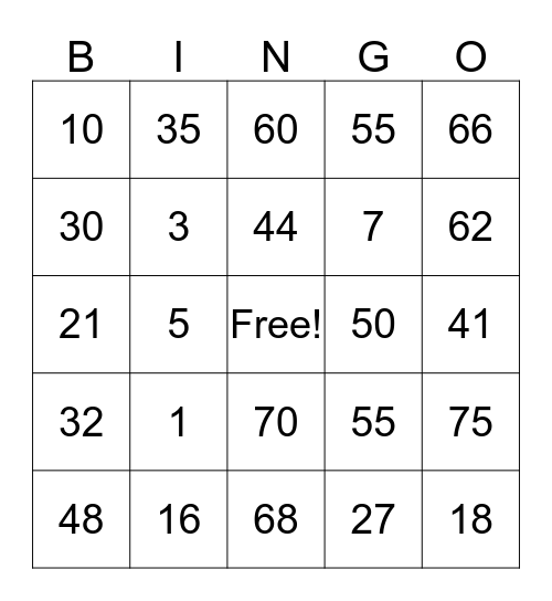 Catholic Schools Week Bingo Card