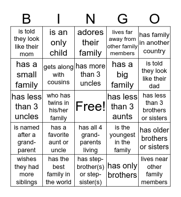 Find Someone Who... Bingo Card