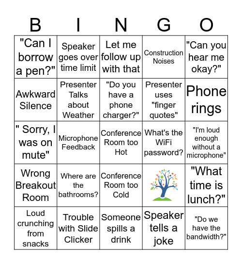 ECHO ISPCTN Conference Bingo Card