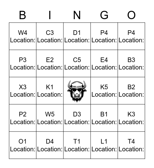 BISON Bingo Card