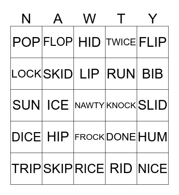 FUNTASY LAND BINGO Card