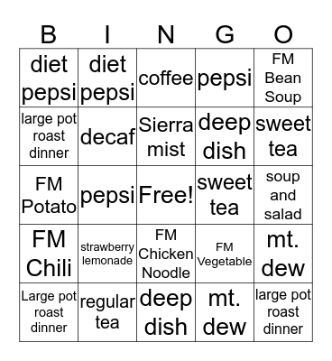 IT'S BACK!! Bingo Card