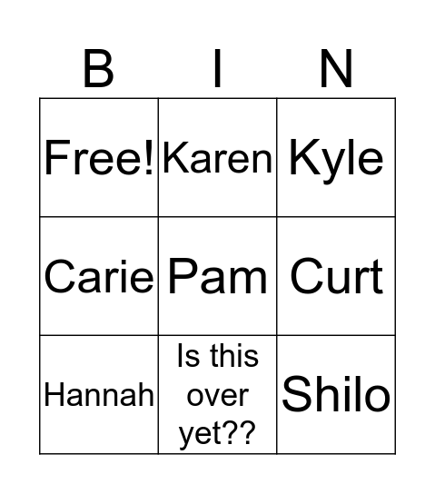 Bingo Card