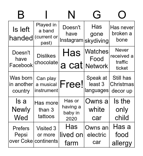 My Wireless Summit 2020 Bingo Card