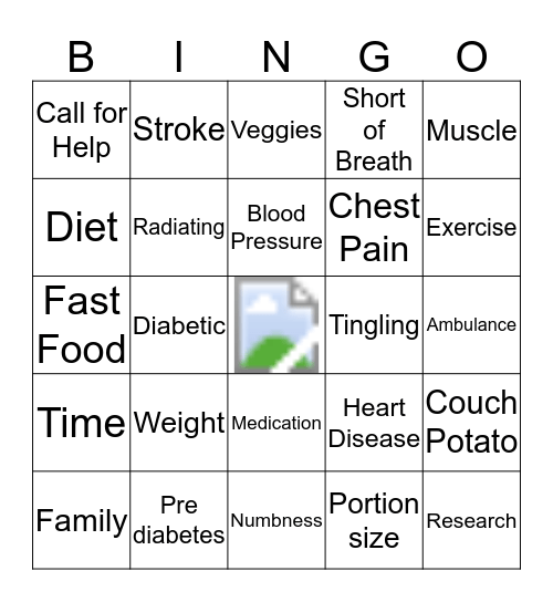 Heart Health BINGO Card