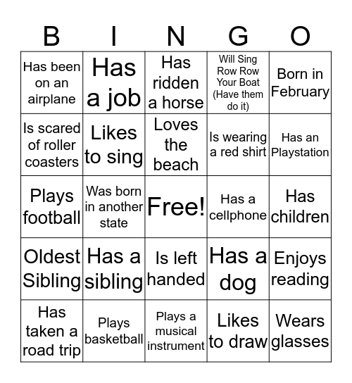 Soaring Singles Human Bingo Card