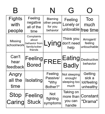 Red Flag Bingo! Bingo Card