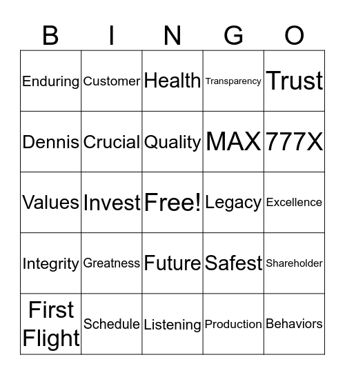 Bingo Card