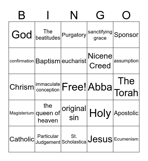 Chapters 2,3,4 Review Bingo Card