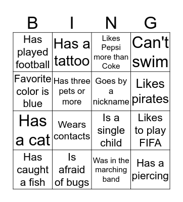 Get to know each other ESUH Bingo Card