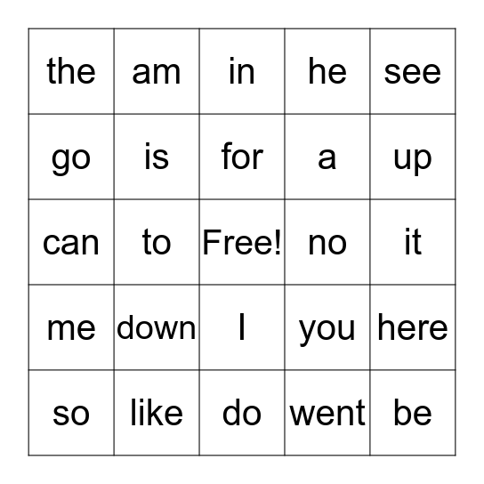 K-HF Sept-Jan   Bingo Card