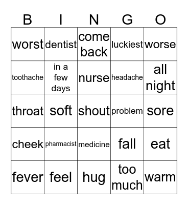Lesson.20 Bingo Card